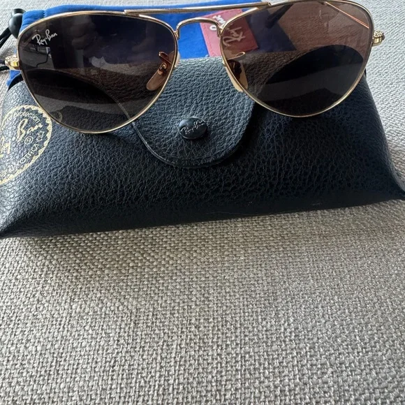 Ray-Ban Gold Frame Sunglasses